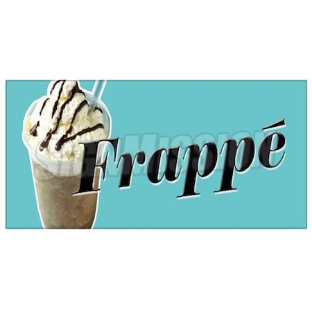 Signmission FRAPPE Decal iced cold coffee drink greek sign new cart trailer sticker, D-DC-48-Frappe D-DC-48-Frappe